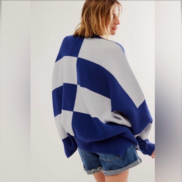 Free People Checker Easy Street Tunic Sweater - Picture 4 of 10